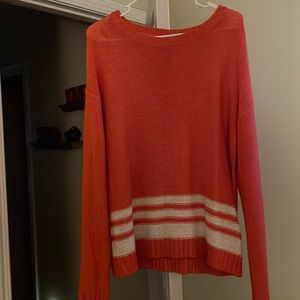 Peach Sweater 2x fits more like a Lg